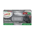 Sabco Nitrile Disposable Gloves, Medium (Box of 100), Black