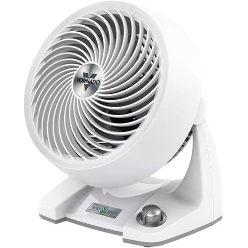 Vornado 533DC Energy Smart Small Air Circulator – White – DC-Motor Compact Whole-Room Vortex Fan with Variable Speed Dial, Ultra-Quiet Low-Energy Operation for Small Spaces (Up to ~21 m²)