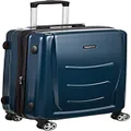 Amazon Basics Cabin Size Luggage ABS Hardshell Suitcase with 4 Wheels and Shiny Finish - 55cm / 20 inches, Navy Blue