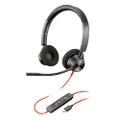 Plantronics – Blackwire 3320 USB-C (Poly) – Wired, Dual-Ear (Stereo) Headset with Boom Mic – USB-C to Connect to Your PC and/or Mac – Works with Teams, Zoom, & More, Black, One Size