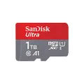 SanDisk 1TB Ultra microSDXC Card + SD Adapter up to 150 MB/s with A1 App Performance, UHS-I, Class 10, U1, Black (SDSQUAC-1T00-GN6MA)