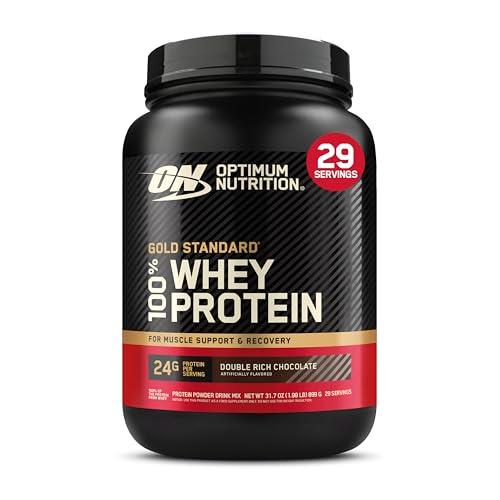 Optimum Nutrition Gold Standard 100% Whey Protein Powder, Double Rich Chocolate, 909 Grams