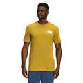 The North Face Men's Short-Sleeve Box NSE Tee, Mineral Gold/TNF Black, Large