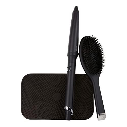 ghd Creative curl wand Hair curler gift set, A Curling Wand For Beachy Waves, 28-23mm Tapered Barrel, For All Hair Types And Lengths, Black