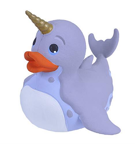Wild Republic Rubber Duck, Narwhal, Gift for Kids, Great Gift for Kids and Adults, Mould Free Pool Toys, 4 Inches