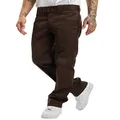 Nautica Dickies Men's Rigid Slim Straight Fit Pant, Chocolate Brown, 29x30