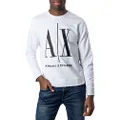 Armani Exchange A|X Men's Icon Project Embroidered Pullover Sweatshirt, White, S