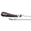 My Family Tucson Leather & Chain Leash, Grey, Extra Large