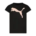PUMA Girls' No. 1 Logo T-Shirt, Black Cat, 6