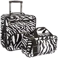 Rockland 2 Pc Luggage Set, Zebra (Multi) - F102-ZEBRA
