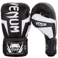 VENUM "Elite" Boxing Gloves, Black/White