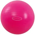 BalanceFrom Anti-Burst and Slip Resistant Exercise Ball Yoga Ball Fitness Ball Birthing Ball with Quick Pump, 2,000-Pound Capacity (58-65cm, L, Pink)