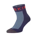 SEALSKINZ Unisex Waterproof Warm Weather Ankle Length Sock with Hydrostop, Blue, Medium