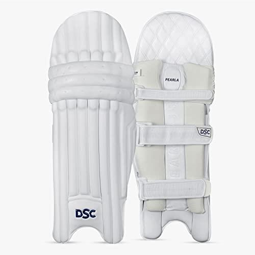 DSC Pearla Players Batting Legguard Youth LH| Material: PU Facing | for Intermediate-Advanced | Lightweight HDF | Breathable Mesh Bolsters | Extended Side Wing for Protection