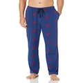Nautica Mens Soft Woven 100% Cotton Elastic Waistband Sleep Pajama Pant, Blue Lobster, Large
