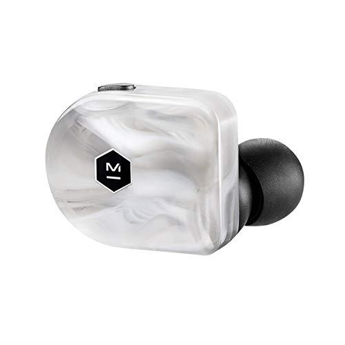 Master & Dynamic MW07 True Wireless in-Ear Earphones, with Stainless Steel Charging Case, White Marble