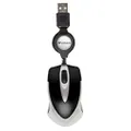 Verbatim GO-Mini Optical Travel Mouse, Small Computer Mouse with Retractable Cable, USB-A USB Mini Mouse with 1000 DPI for Laptop, Notebook, PC and MAC, Compact Design, Black