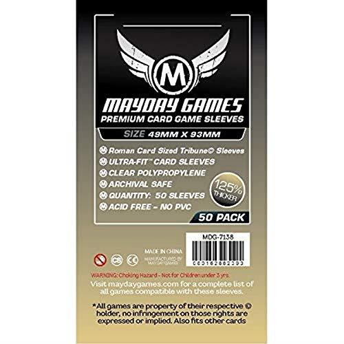 Mayday - Premium Roman Card Sized Tribune Sleeves (Pack of 50) - 49 X 93 MM