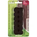 Eco Feltac Self-Stick Felt Floor Savers Round, Black, 19 mm (Pack of 24)