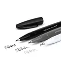 Pentel SES15C-12 Brush Sign Pen Fibre-Tip 3 Black, grey, snow grey