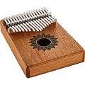 Kalimba Thumb Piano, 17 Steel Keys with Hollow Mahogany Body — C Major Scale — Includes Tuning Hammer and Case, For Sound Healing Therapy, Yoga and Meditation, 2-YEAR WARRANTY