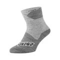 SEALSKINZ Unisex Waterproof All Weather Ankle Length Sock, Grey/Grey Marl, Large