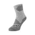 SEALSKINZ Unisex Waterproof All Weather Ankle Length Sock, Grey/Grey Marl, Large