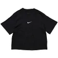 Nike Girls Sportswear Essential Short Sleeve T-Shirt, Black/White, Small