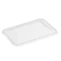 CHANROL Polypropylene Take Away Food Container LID only- Plastic Space Saving Square Food Storage Container-12 x 12 x 0.05 cm-(500/CTN)
