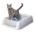PetSafe ScoopFree Automatic Self-Cleaning Cat Litter Box - Original Purple or Taupe - 2nd Generation - Includes Disposable Tray with Premium Blue Crystal Litter, Grey, PAL19-17124