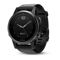 Garmin Fenix 5S, Premium GPS Smartwatch, Sapphire Black
