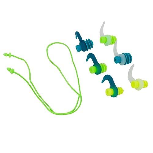 Decathlon Nabaiji Silicone Swim Ear Plugs Unique Size Fluo Green