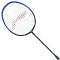 Li-Ning Wind Lite 800 Carbon Fibre Strung Badminton Racket with Full Racket Cover (Grey/Blue)| for Intermediate Players | 79 Grams |Maximum String Tension - 30lbs
