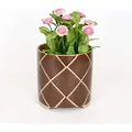 Sill and Sage Tic Tac Toe Pot, Brown, Extra Large