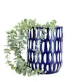 Sill and Sage Blue on White Many Dots Planter