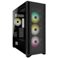 CORSAIR iCUE 7000X RGB Full-Tower ATX PC Case (Three Tempered Glass Panels, Four Included 140mm RGB Fans, Easy Cable Management, Smart RGB and Fan Speed Control, Spacious Interior) Black