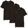 Lacoste Men's 3 Pack V Neck T-Shirts, Black, X-Small
