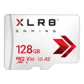 PNY XLR8 Gaming 128GB Class 10 U3 V30 A2 microSDXC Flash Memory Card, Read Speed up to 100MB/s, Ideal for Smartphones, Tablets, Handheld Consoles, White