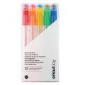 Cricut 2009964 Glitter Gel Pen Set | Rainbow | Fine Point 0.8 mm | Pack of 10 | For Use Joy, Multicoloured