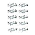 POWERTEC 1/4"-20 T Track Bolts 20 Pack for T Track, 1-1/2 Inch Long T Slot Bolts for Universal T Track, T Track Accessories for Woodworking Jigs and Fixtures (QTB1008)