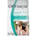 OPTIMUM Adult 7+ Dry Dog Food with Chicken, Vegetables & Rice 2.7kg Bag, 4 Pack