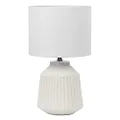 Cooper & Co. 57cm Pleat Modern Ceramic Table Lamp White
