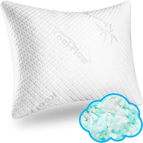 Xtreme Comforts Pillows for Sleeping - GreenGuard Gold Certified Adjustable Queen Memory Foam Pillow for Side, Back & Stomach Sleepers w/Removable Cooling Zipper Cover - Made in The USA