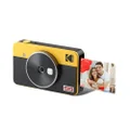 Kodak Mini Shot 2 Retro Portable Wireless Instant Camera & Photo Printer, Compatible with iOS & Android and Bluetooth Devices, Real Photo (2.1x3.4) 4Pass Technology - Yellow