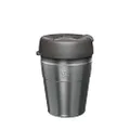 KeepCup Thermal | Reusable Stainless Steel Coffee Cup | Double-Walled, Vacuum Insulated Travel Mug with Splash Proof Lid, Lightweight Tumbler, BPA & BPS Free | Medium 12oz/340ml | Nitro Gloss