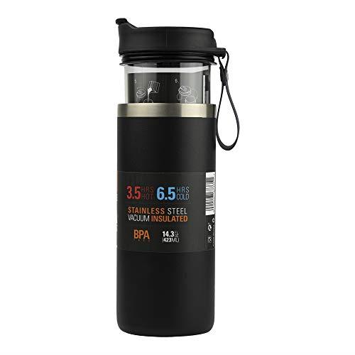 GSI Outdoors Glacier SS Commuter Javapress Unisex Adult Thermos Flask, 67335, Black, One Size