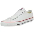 Converse, Chuck Taylor All Star Low Top Unisex Sneakers, Optical White, 4.5 US Men / 6.5 US Women