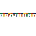 Creative Converting Block Party Happy Birthday Jointed Banner, 18 cm Size