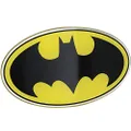 Fan Emblems Batman Logo Car Decal Domed/Black/Yellow/Chrome Finish, DC Comics Automotive Emblem Sticker Applies Easily to Cars, Trucks, Motorcycles, Laptops, Cellphones, Windows, Almost Anything