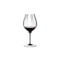 Riedel 4884/67 D Fatto A Mano Performance Pinot Noir Wine Glass, 29 oz, Clear, Black Stem